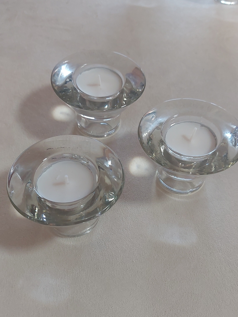 IKEA Clear Glass Tealight Holders Trio
